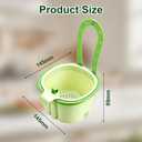 Hanging Sink Strainer Basket with Openable Bottom Cover, Kitchen Faucet Hanging Strainer, Press Automatic Dumping Basket (Green)