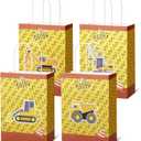 Spakon 24 Pcs Construction Goodie Bags Construction Birthday Party Favors for Kids Boys Dump Truck Candy Treat Gift Storage Party Supplies Tote Bags Birthday Baby Shower