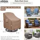 Patio Chair Covers for Outdoor Furniture Waterproof 4 Pack, Heavy Duty Waterproof Outdoor Swivel Chair Cover (30"W x34"D x36"H - Brown)