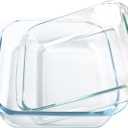 1.6-Qt Basics Square Tempered Glass Baking Dishes, Set of 2