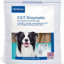C.E.T. Enzymatic Oral Hygiene Chews for Dogs - Plaque & Tartar Control - Single Layer Beefhide with Exclusive Dual-Enzyme System & Tasty Chicken Flavor - Easy to Give Dog Dental Chew (12.8 Ounce (Pack of 1))