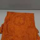 Orange Floral Embroidered Lace Square Tablecloth 55x55 Vintage Table Cover (Orange, 55x55, Square)