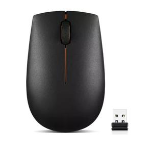 Lenovo 300 Wireless Mouse, Black, Computer Mouse for PC and Laptop with Windows, Ambidextrous Design, 2.4 GHz Nano USB Receiver, 12 Month Battery Life