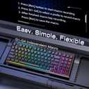 Redragon K517 Pro Wireless Gaming Keyboard, RGB Backlit, Tri-Mode BT/2.4GHz/USB-C, Mechanical Feel 94 Keys Computer Keyboard with 4 Macro Keys, Number Pad, 4000mAh Battery for Win/MAC