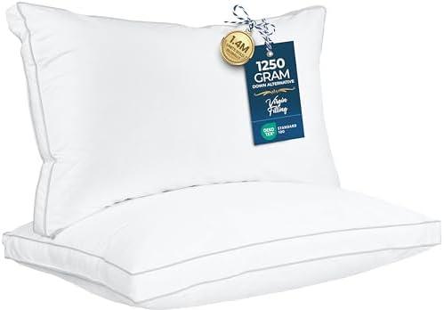 Utopia Bedding Bed Pillows for Sleeping King Size (White),, Soft & Fluffy Pillow with Down Alternative Filling, Cooling, Hotel Quality, Gusseted Pillow for Back, Stomach or Side Sleepers 1 Pack