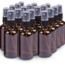 Small Amber Glass Spray Bottles For Essential Oils, 2oz Empty Fine Mist Mini Spray Bottles, Set of 16