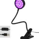 UV Light Gooseneck Curing Lamp, 5W UV Lights for Resin Curing, USB 1.5m Ultraviolet Lamp, Wavelength 395nm, Flexible Gooseneck Clip, Blacklight Lamps Perfect for Gel Nails, Resin Curing
