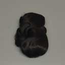 Clip-in Hair Extensions for Women 20 Inch 4PCS Long Wavy Black Brown Hairpieces Synthetic Hair Extensions Thick Natural & Soft Hairpieces Fiber for Women