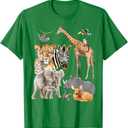 Wildlife Safari Party Animal Design T-Shirt M
