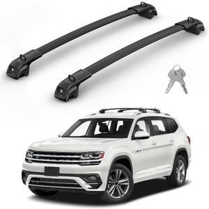 330Lbs Roof Rack Cross Bars Compatible with Volkswagen VW Atlas 2017-2026 (Not for Atlas Cross Sport), Heavy Duty Aluminum Roof Rails Top-Mount Crossbars Rooftop Cargo Carrier