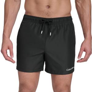 Calvin Klein Mens Volley Quick Dry Lightweight Swim Trunk (Medium, Black)