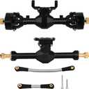 Diamond Shape SCX24 Aluminum Axle Upgrades for Axial SCX24 Deadbolt C10 JLU Gladiator Bronco 1/24 RC Crawler (Black)