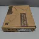 Drdefi 10X Square Magnifying Glass with Light and Stand, Real Glass LED Lighted Magnifier, 5 Color Modes Stepless Dimmable, Hands-Free Mag Desk Lamp with Clamp for Reading Craft Hobby Close Work Black