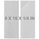 2Pack 6061 T651 Aluminum Sheet Metal 6 x 16 x 1/4 (6MM) Inch Thick Flat Plain Aluminum Plate Covered with Protective Film, Heat Treatable Rectangle 6MM Aluminum Metal Plate for Industrial