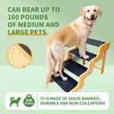 Dog Stairs for Large & Older Dogs, 4-Steps, 20" High,Supports Up to 160 LB, 4-Step Natural, 4.0, 4-Step 29x17x20 inch
