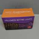 WATERGLIDE Outdoor Halloween Net Lights, 12FT x 5FT 360 LED Fairy String Light with 8 Lighting Modes, Connectable Light Safe Adaptor for Garden Tree Bushes Holiday Party Decorations, Orange & Purple