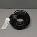 16/3 100 Ft Outdoor Extension Cord Waterproof, Weatherproof & Flame Retardant Black 3 Prong Power Cord Outside for Lawn & Garden, 16AWG 10A 1250W 125V SJTW ETL Listed