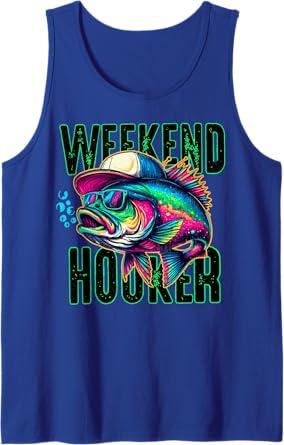 Weekend Hooker Colorful Fishing Tank Top (Small)