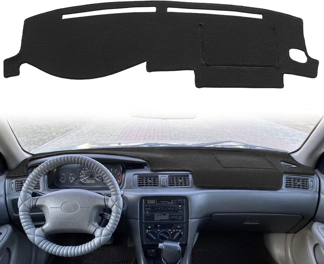 Yiz Dash Cover Mat Custom Fit for Toyota Camry Dashboard Cover Pad Carpet J236 (Black)
