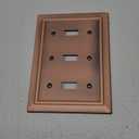 Metal Wall Plate for Electrical Outlets, Decorative Antique Copper Switch Plates Outlet Cover, Light Switch Cover Plate, 3-Gang Wall Plates (Triple Toggle, 1 Pack)