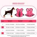 Tactical Dog Harness with Leash for Large Dogs, No Pull Adjustable Dog Harness, Reflective K9 Working Pet Vest for Walking, Training (Fuchsia Camo, XL)