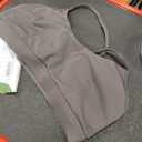 Womens Adjustable Spaghetti Strap Sports Bra Scoop Neck Yoga Crop Top Wireless Padded Workout Bra for Pilates Daily Wear (Medium, Grey)