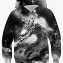 TUONROAD Boys Girls Hoodies 3D Printed Cool Hooded Pullover Sweatshirt for Kids S