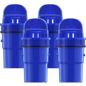 4 Packs Pitcher Water Filter Replacement for All PUR, PUR Plus Pitcher and Dispenser Filtration Systems, CRF950Z, PPF951K, PPF900Z, NSF Certified, AQUA CREST
