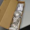 Handheld Showerhead & Rain Shower Combo for Easy Reach, 27.5" Drill-free Stainless Steel Slide Bar, 5of 5-setting Handheld Shower and Showerhead, with 5ft Hose -Brush Nickel