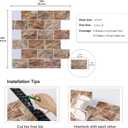 CRE8TIVE 16 Sheets Faux Brick Peel and Stick Backsplash Subway Tile Stick on Backsplash for Kitchen Orange Brown Slate Tile 12"x12" Removable Waterproof Tile Stickers for Bathroom Laundry Room Renters