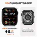 Goton Bling Silicone Band Case Compatible for Apple Watch Series 11 10 46mm with Edge Protector Cover[No Glass], Strap Color Changes with Angle for iWatch Series 11/10 46 mm
