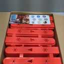 Christmas Tree Fence Barrier for Toddlers & Pets - 24Pcs Freely Assembled Decorative Picket Fence, Small Pets Kids Proof Xmas Tree Protector Gate, Indoor Holiday Party Decoration Fence - Red