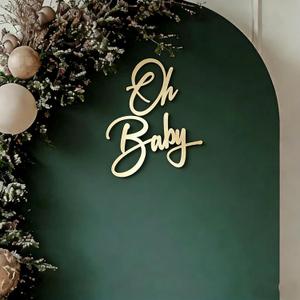 3 x Oh Baby Sign for Baby Shower Backdrop,Baby Showers Decorations for Gender Reveal Parties, Baby's 1st Birthday, and Photo Backdrops | Boy/Girl Decorations and Party Background