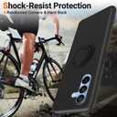 2 x Compatible with Samsung Galaxy A17 5G Phone Case with Screen Protector, 360 Rotatable Ring Holder Kickstand Silicone Shockproof Protective Phone Cover Case for Samsung Galaxy A26 5G 2024 - Black