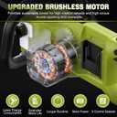 40V 16 Inch Chainsaw with 2 x 4.0Ah Batteries for Tree Felling, Firewood Cutting, Pruning