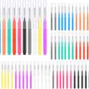 100 Pcs Interdental Brushes, 6 Sizes Braces Flossers for Cleaner Braces Brush Soft Dental Brushes Toothpicks Dental Floss Picks Dental for Braces Oral Cleaning(10 Colors) (Multicolor)