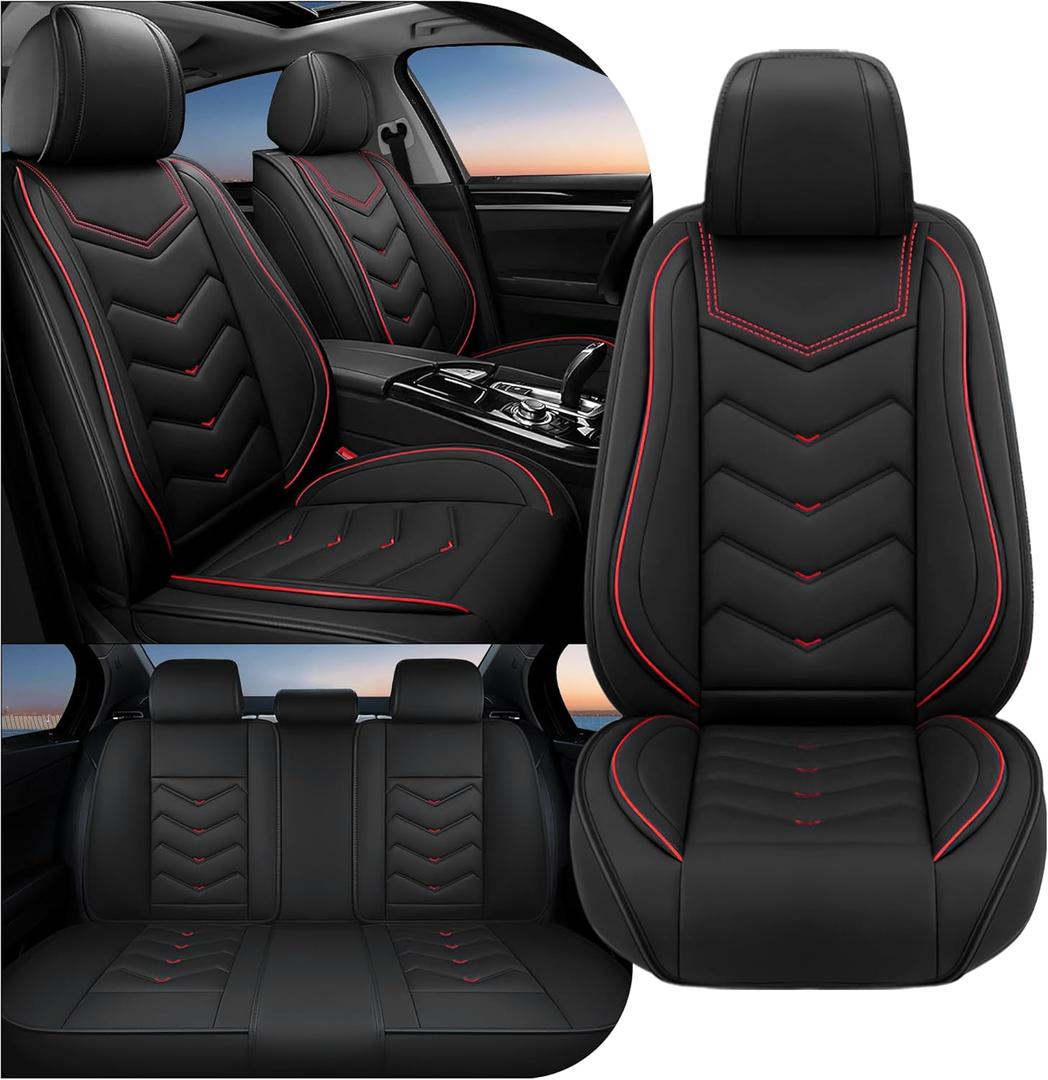 Car Seat Covers Fit for Ford F-150/F-250/F-350 2009-2026, Stylish Sport Seat Cover, Waterproof Wear-Resistant Premium Car Seat CoverFord F-150 2025 Seat Covers (Full Set/Black)