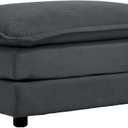 mikibama Chenille Upholstered Couches Ottoman for Modular Sectional Sofa, Grey