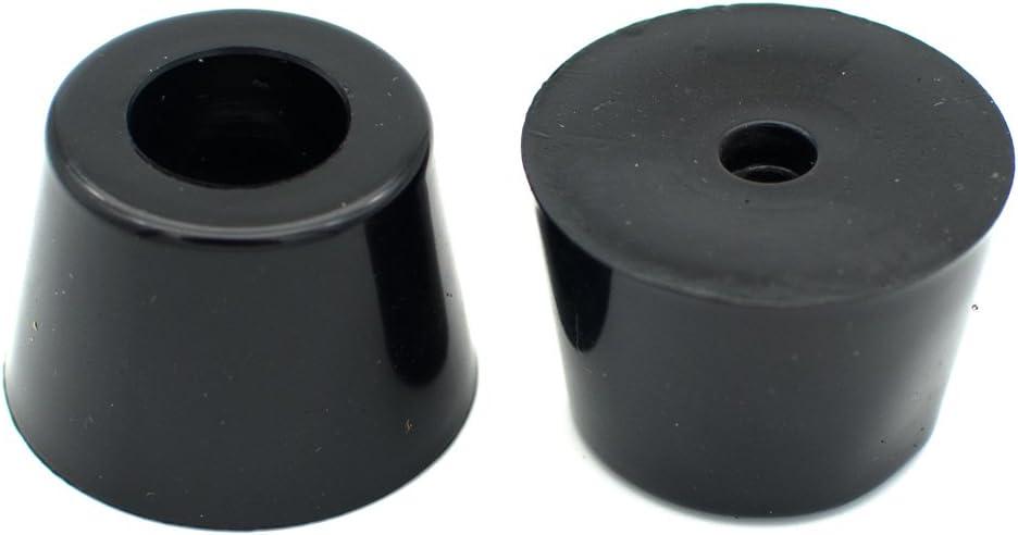 Black Round Rubber Feet with Steel Washer Inside Pack of 10 (D36x28xH25mm)