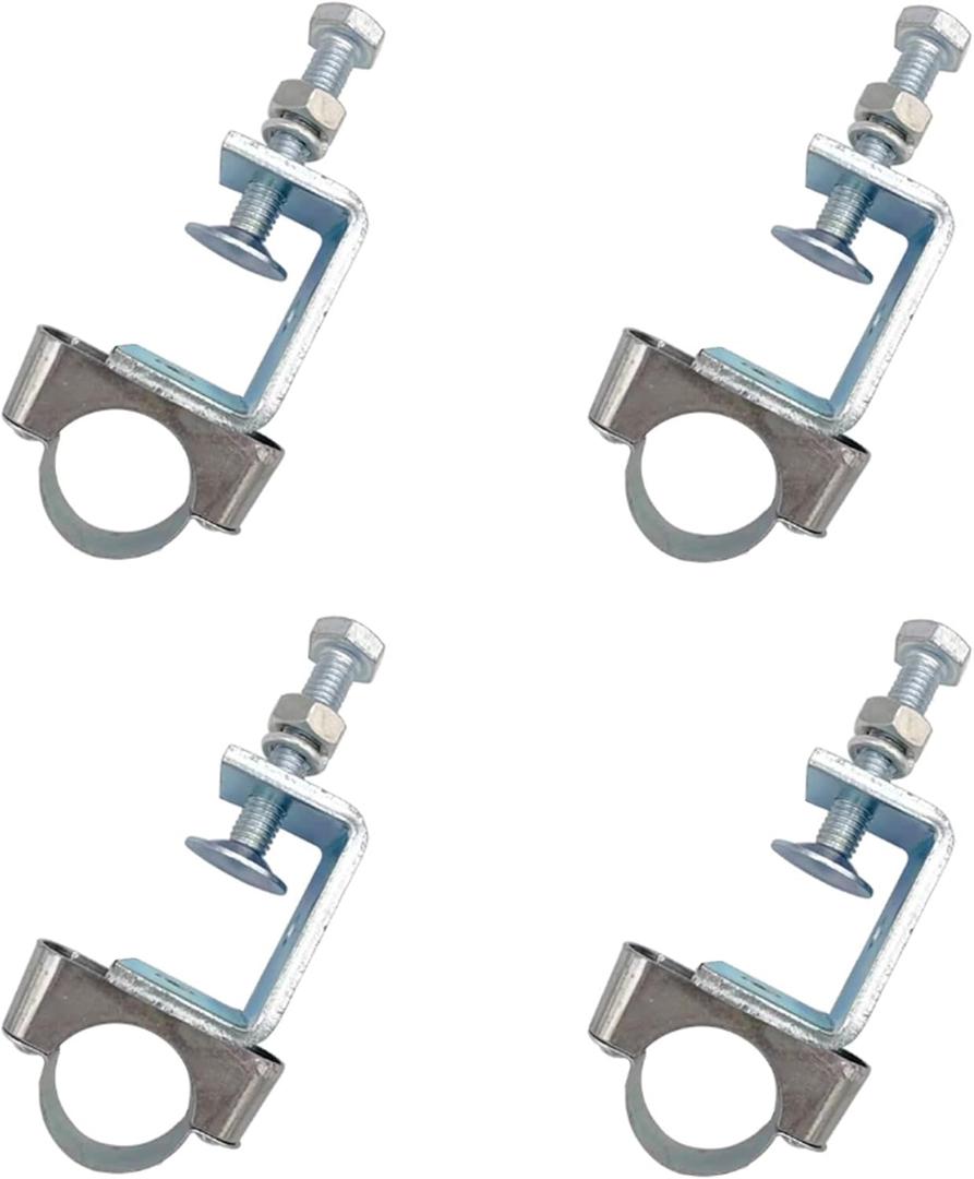 4Pcs I Beam Cable Clamp for Pipe, Galvanized Steel Conduit Hanger with Beam Clamp Conduit Cable Hanger Ring Fit for 1-1/4"(32mm)
