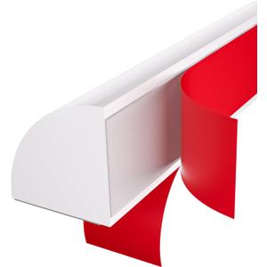 Flexible Quarter Round Molding, Mini Peel and Stick Rubber Trim Molding for Wall Edge Floor Corner,Staircase Cabinet Tub Edge (White, 240Inch)