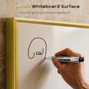 White Board Cork Board Combo, 36'' x 24'', Magnetic Dry Erase Board and Pin Board for Wall, Gold Aluminum Frame Bulletin Board for Home Office School with Accessories