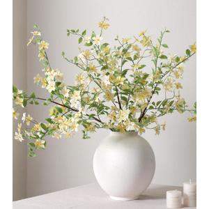 Fake Flowers, 3 Pcs Artificial Flowers Greenery Stems Faux Greenery Stems Branches for Vases Realistic Silk Real Touch Spring Greenery Stems Bulk Bedroom Office Wedding Table Summer Home Decor