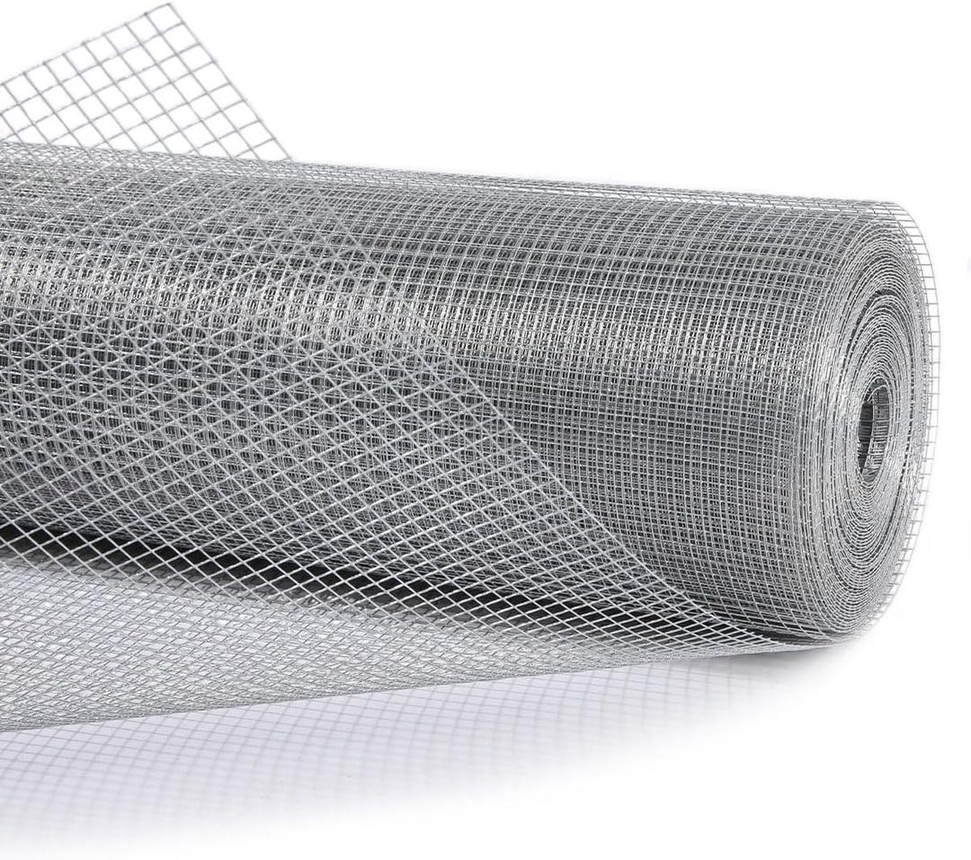 Trenk Hardware Cloth 1/4 Inch 48" x 100' 23 Gauge, Galvanized Chicken Wire Mesh Roll for Garden Fencing, Gopher Mesh, Mesh Wire Fencing and DIY Projects