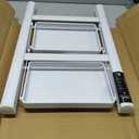 2 Step Ladder, Folding Step Stool, Lightweight Stepladder, White