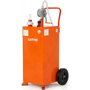 Garvee 30 Gallon Fuel Caddy with Transfer Pump, Orange