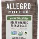 Allegro Coffee Decaf Organic French Roast Whole Bean Coffee, 12 Ounce, BBD 04/04/2027
