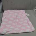 Hudson Baby Unisex BabyPlush Sleeping Bag, Sack, Blanket (6-12 Month, Pink Clouds Plush)