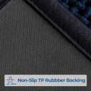 GRANNY SAYS Blue Bathroom Rugs, Absorbent Bath Mats 24" x 16", Soft Chenille Bathroom Mat, Small Bath Rugs Non Slip Washable, Quick Dry, Thin, Rug for Tub and Shower