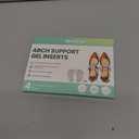 Arch Support Inserts Flat Feet - Welnove 4-Pair Gel Arch Support Insoles for Plantar Fasciitis, Foot Pain Fatigue Relief - Soft Heel Pads Adhesive Fit Most Shoes, Men Women, 0.3" Height (Clear)